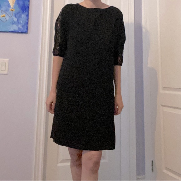 Little Black Dress- 3/4 Sleeve Shift Dress - Picture 1 of 5